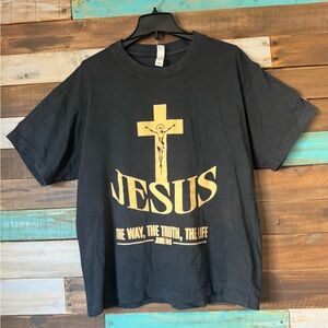 SOLD! Christian Streetwear Jesus The Way Truth Life Tee Black | Size L